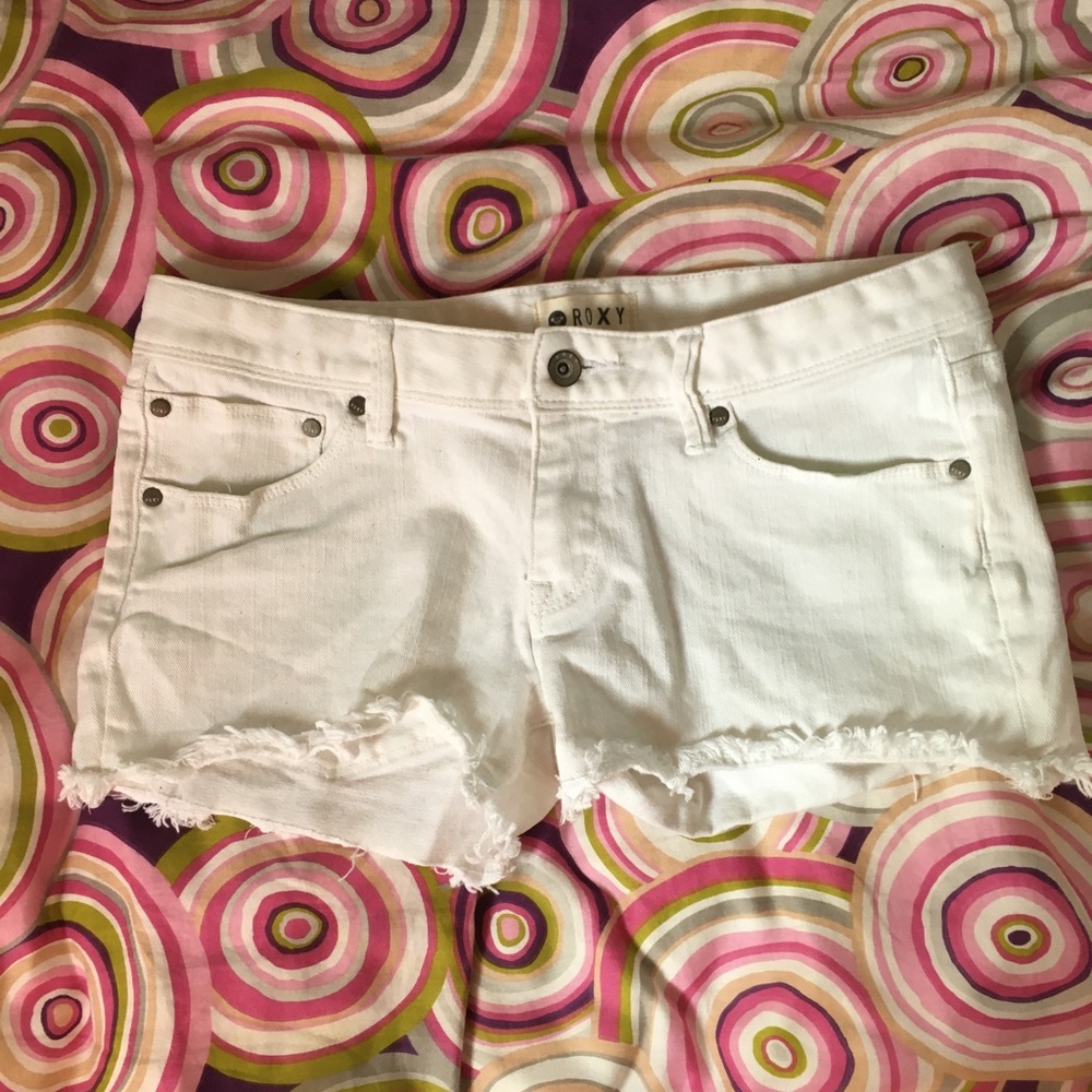 Roxy White Jean Shorts